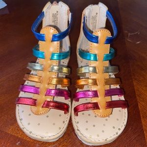Toddler girl size 8. Rainbow gladiator sandal